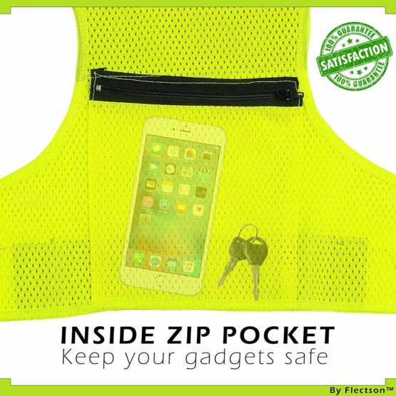 Flectson™ Reflective Vest for Running or Cycling (Women and Men, with Pocket, Gear for Jogging, Biking, Walking) - Image 2