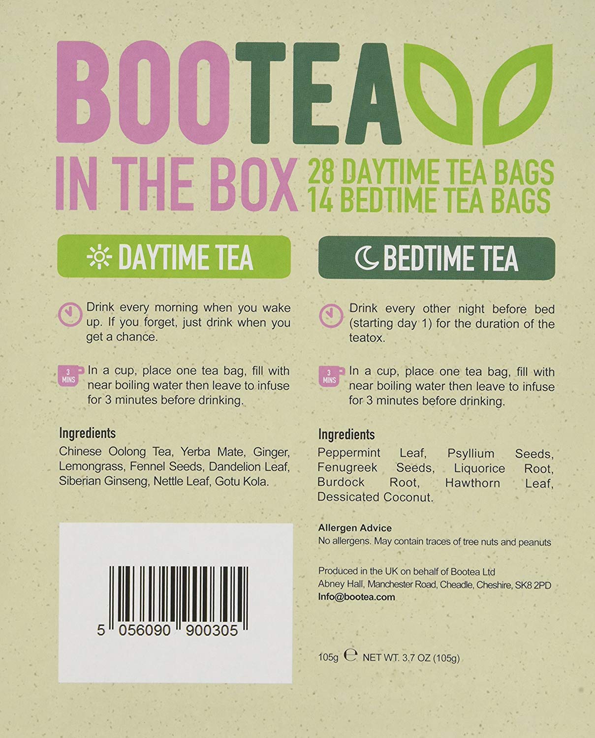 Bootea Coffeetox Herbal Teatox Tea & Coffee Blend for Energy Boost & Cleanse, with Fennel, Yerba Mate, Dandelion & Matcha - Image 2