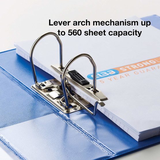 Elba, Presentation A4 Lever Arch Files, Blue, Plastic, 1 Folder, 400008438 - Image 3