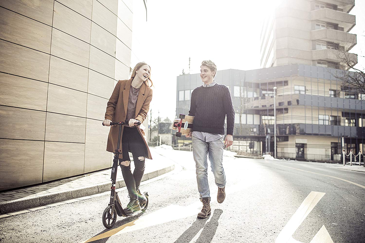 HUDORA BigWheel Style 230 Scooter, Sturdy aluminium scooter with large platform - Image 3