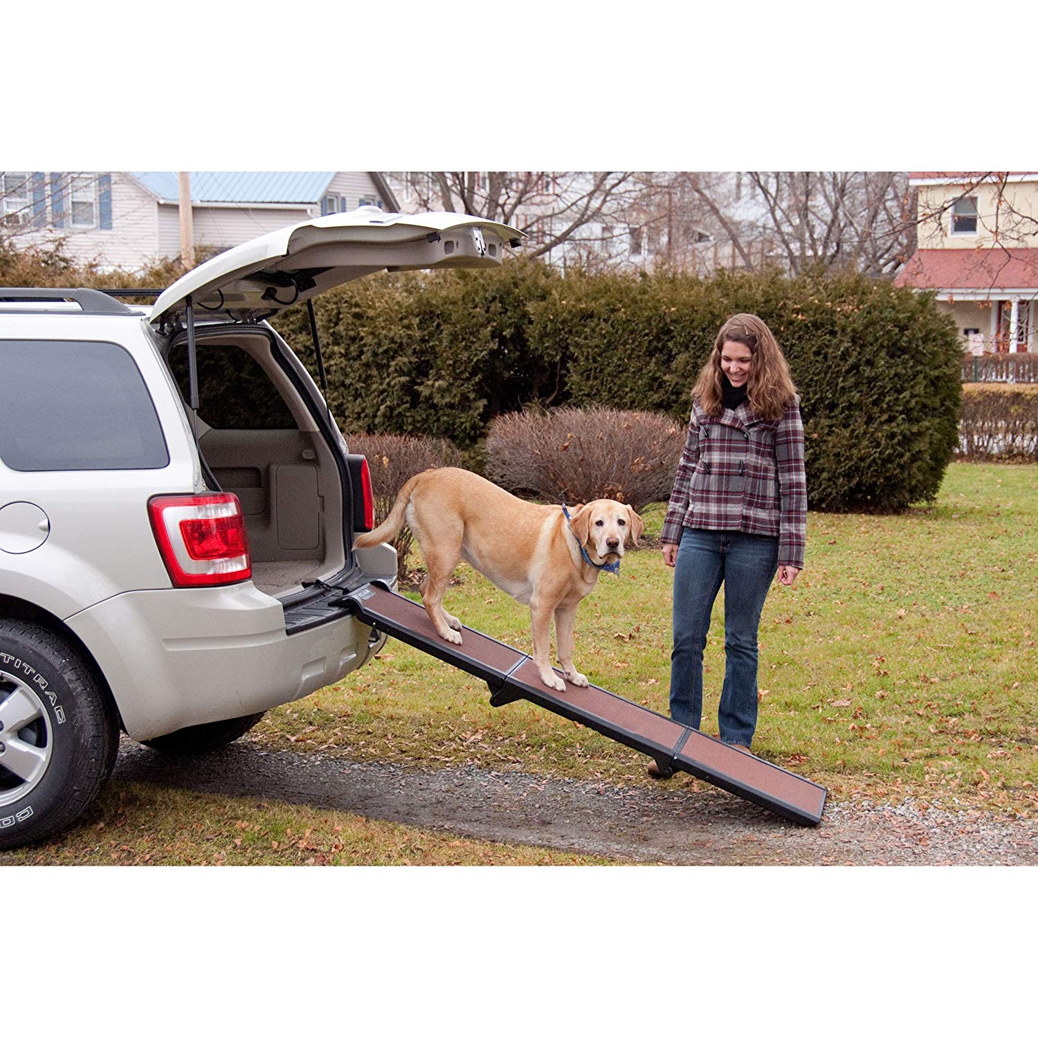 Pet Gear Inc. Travel Lite Tri-Fold Dog Ramp, 71 x 16 x 4 Inches, Green - Image 3