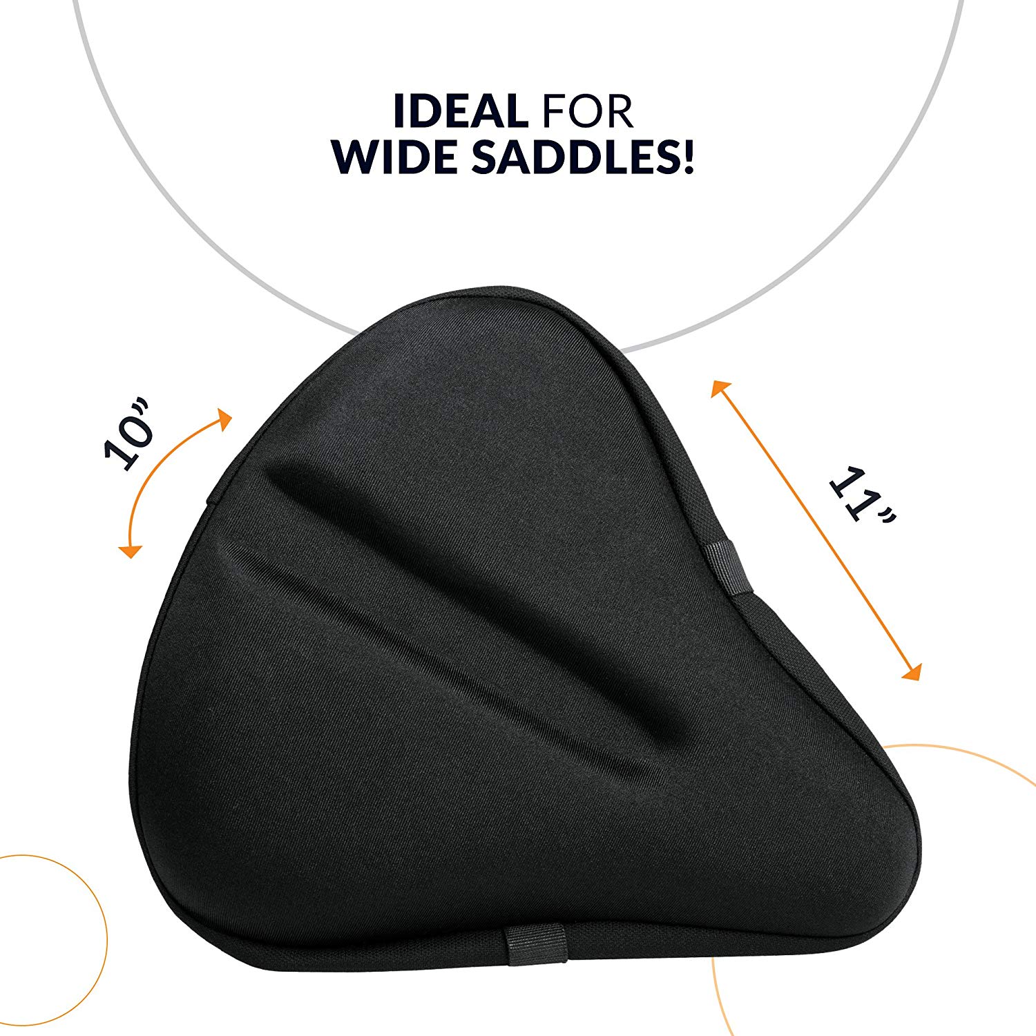 Bikeroo Bike Seat Cover, Padded Gel, Adjustable Bicycle Seat Cushion for Men and Women - Image 3