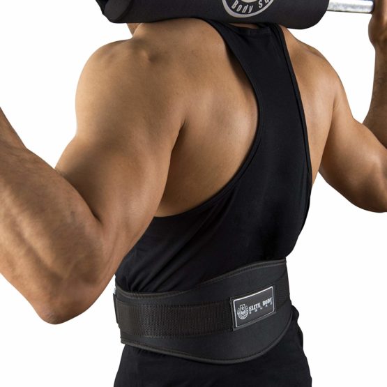 Elite Body Squad Weight Lifting Belt Pro Quality Neoprene Back Support Belt With Speed Grip Strip Closure And Stainless Steel Hook And Loop Design - 6” Wide Soft Feel Padding Guarantee + FREE EBOOK - Image 3