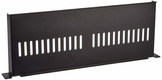 StarTech 1U Server Rack Shelf - Universal Vented Rack Mount Cantilever Tray for 19" Network Equipment Rack & Cabinet - Heavy Duty Steel – Weight Capacity 44lb/20kg - 7" Deep Shelf, Black