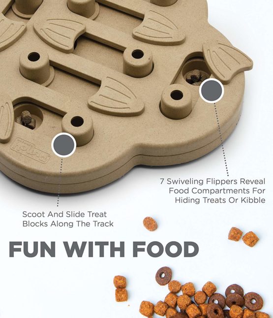 Nina Ottosson by Outward Hound Dog Hide N' Slide Tan Interactive Treat Puzzle Dog Toy - Image 2