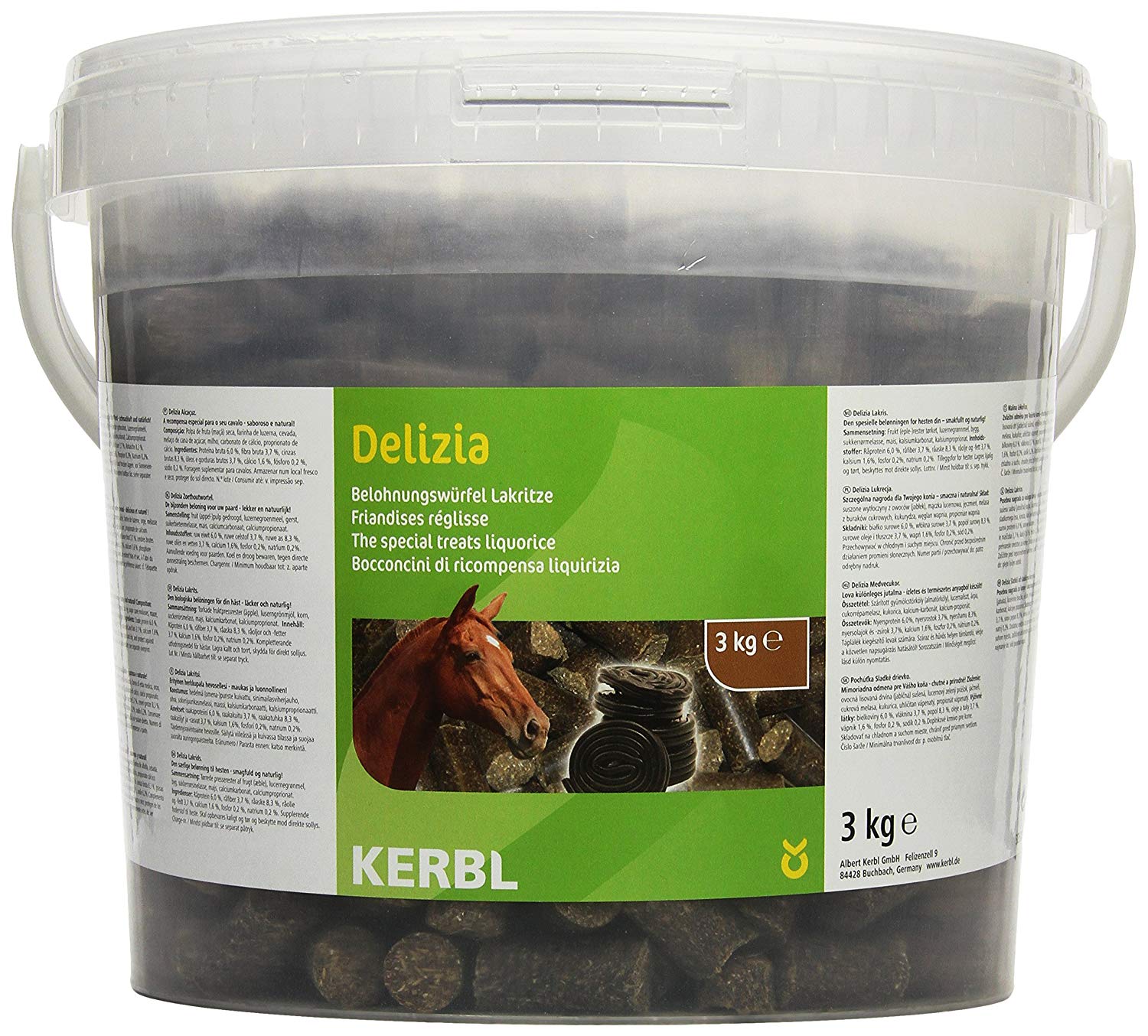 Kerbl 325018 Delizia Sweeties Liquorice 3 kg, 3 kg (Pack of 1)