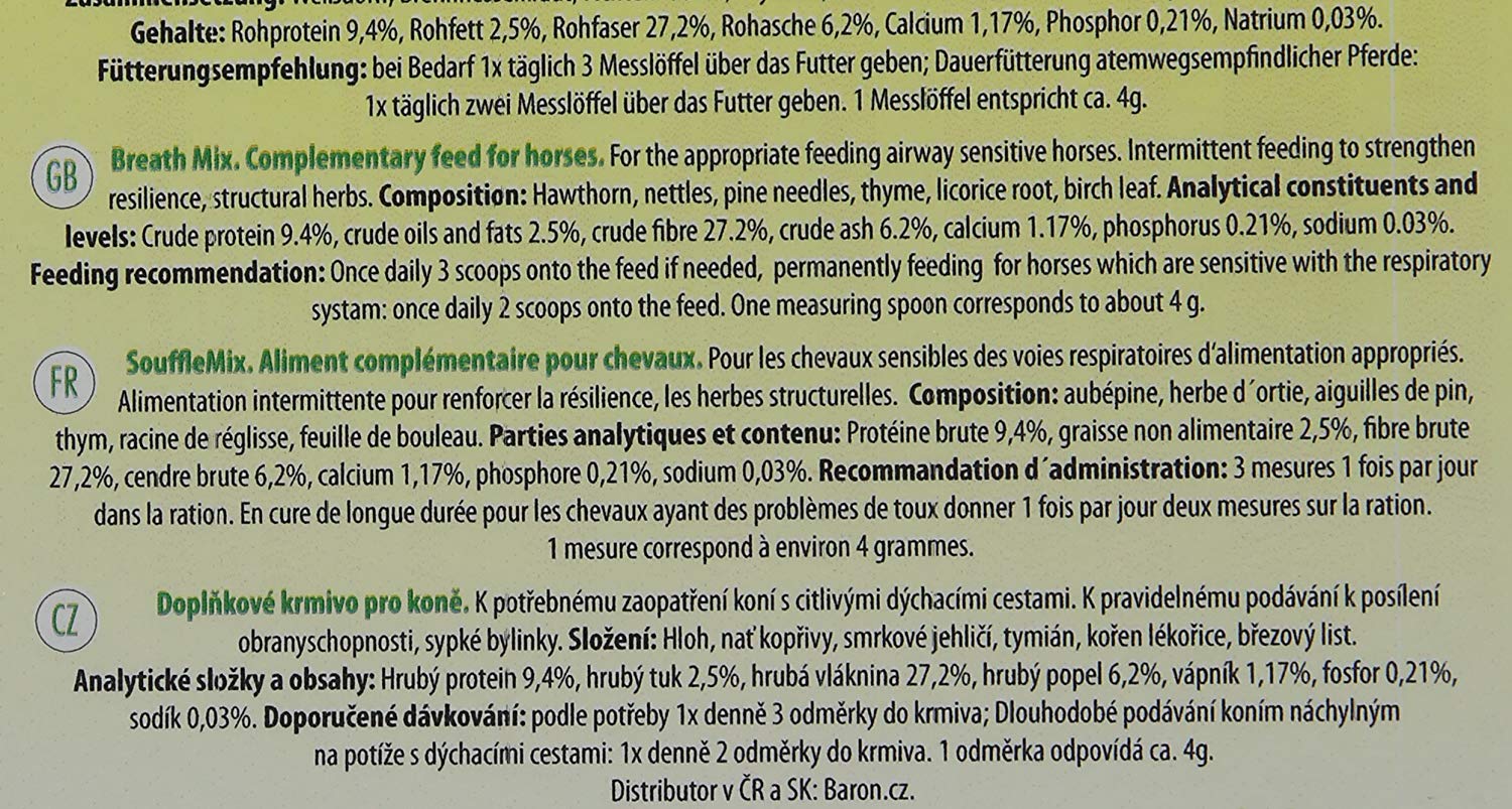 cdVet Natural Products CoughVet BreathMix 700 g, for the needs-based feeding of respiratory tract sensitive horses - Image 4