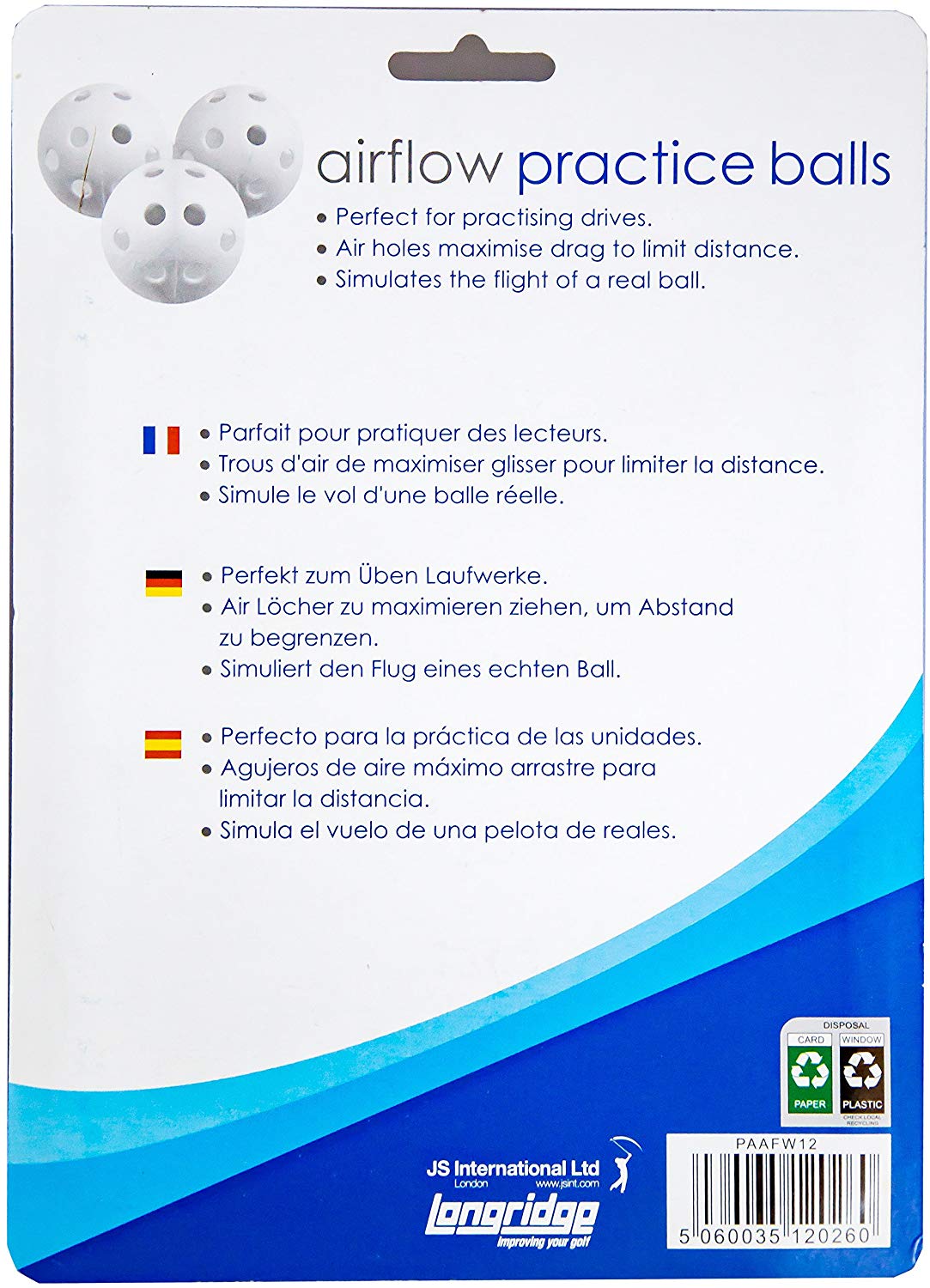 Longridge Golf Airflow Balls White 12 Pack - Image 3