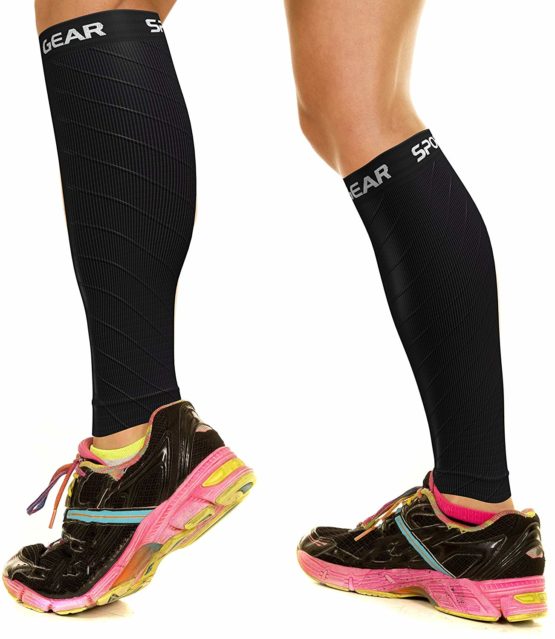 Physix Gear Sport Compression Calf Sleeves for Men & Women (20-30mmhg) - Best Footless Compression Socks for Shin Splints, Running, Leg Pain, Nurses & Maternity Pregnancy - Increase Blood Circulation