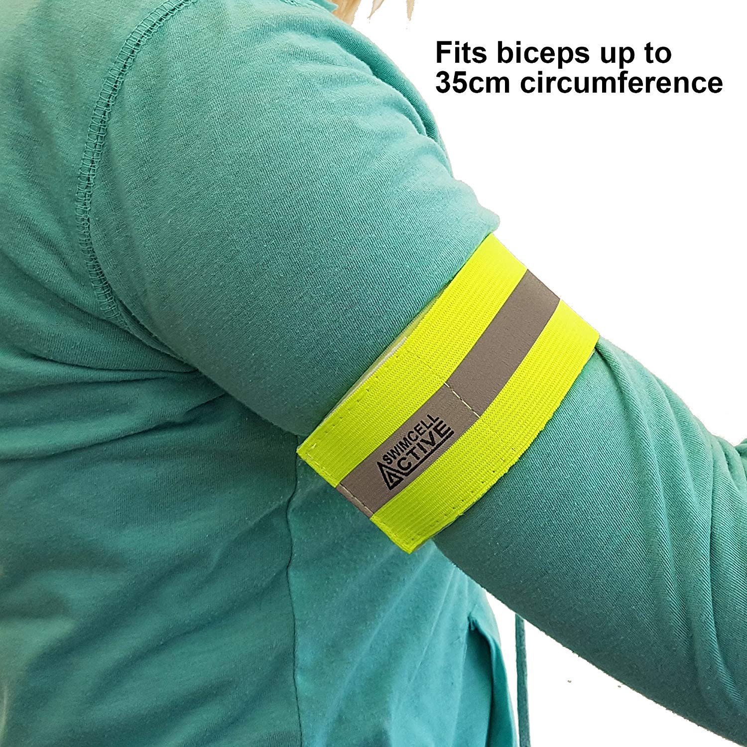 SwimCell High Visibility Reflective Armbands, Reflective Running Gear, Elasticated Hi Vis Bands, Walking Reflective Straps - Image 3