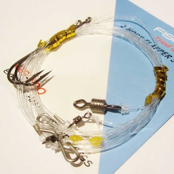 Fishzone RIG PRO SERIES - 10 Packs of Single Type Commercial Quality FLAPPER Ready Tied Rigs - Ideal for Sea and Shore Fishing (1, 2 and 3 hooks available) - Image 4