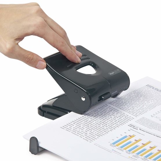 Rapesco PF827AB1 827 2-Hole Metal Punch, 30 sheet Capacity - Black - Image 2