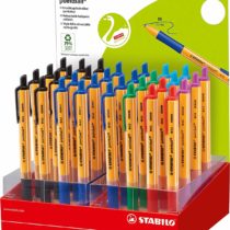 Ballpoint -STABILO pointball Display of 32 in 6 Assorted Colours