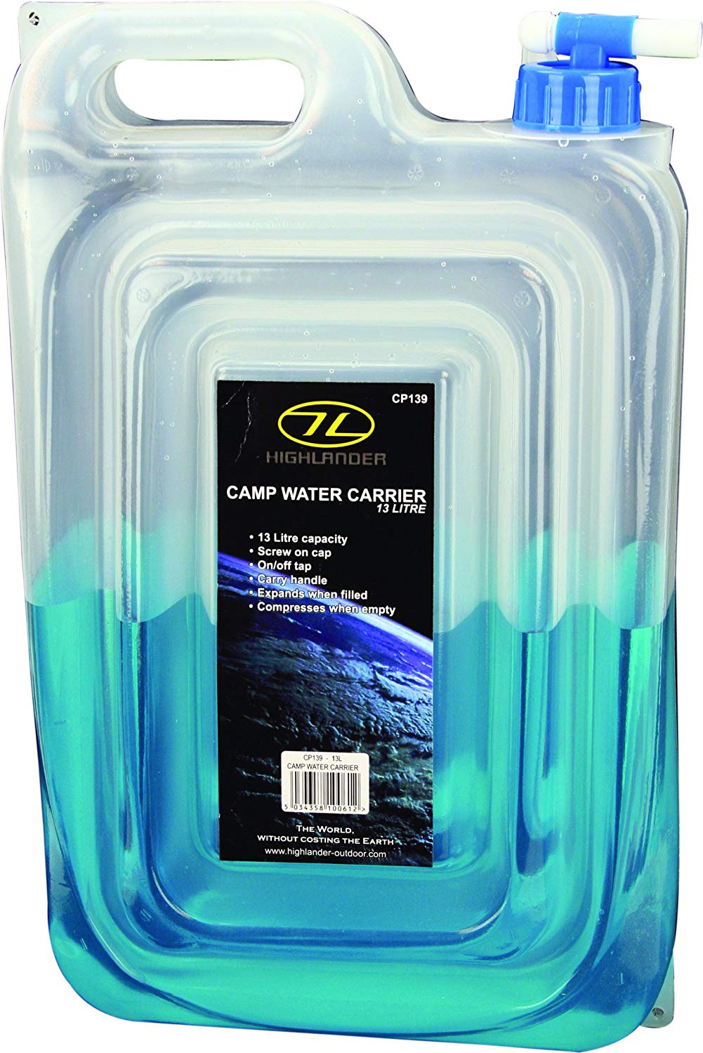 Highlander Flat Pack Water Carrier, Transparent