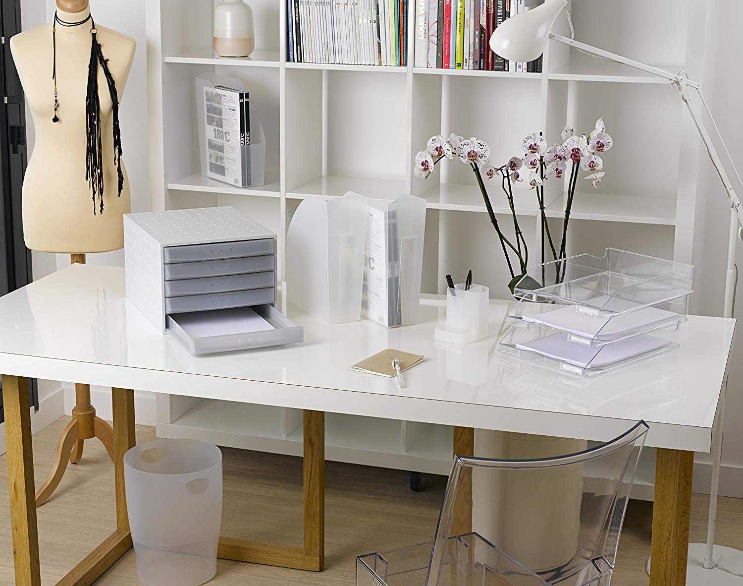 Exacompta, Ref 18057D, Office Magazine File, 292 x 110 x 320mm in Size, Suitable for Storing A4+ Documents - Image 4