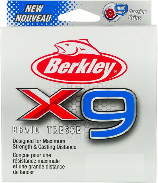 BERKLEY Unisex's X9 Crystal Braided Fishing Line, 165yd/ 10lb