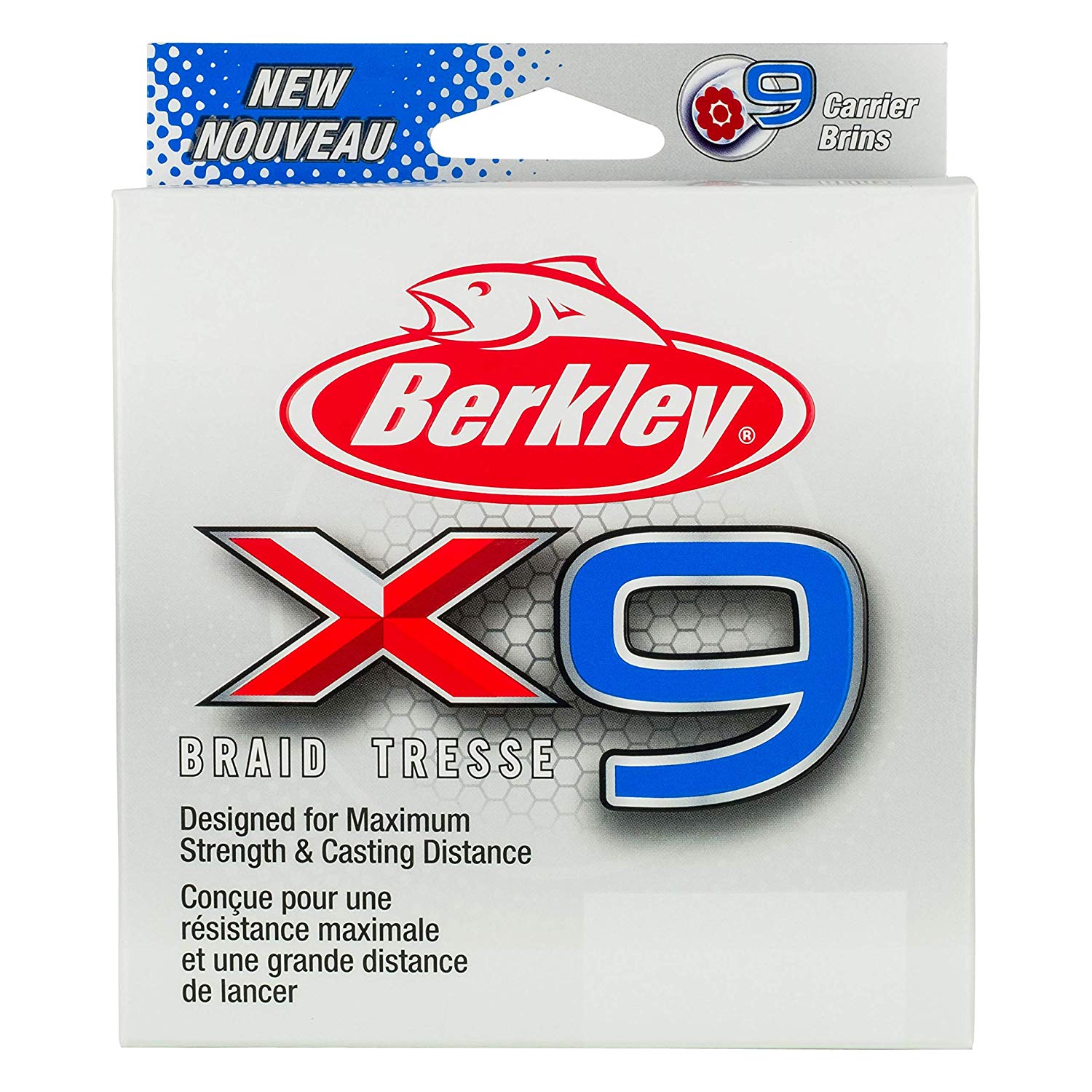 Berkley X9 Braided Fishing Line - 9 Strand Braid Line for Saltwater and Freshwater Fishing Unisex,, Low-Vis Green, 14.2kg