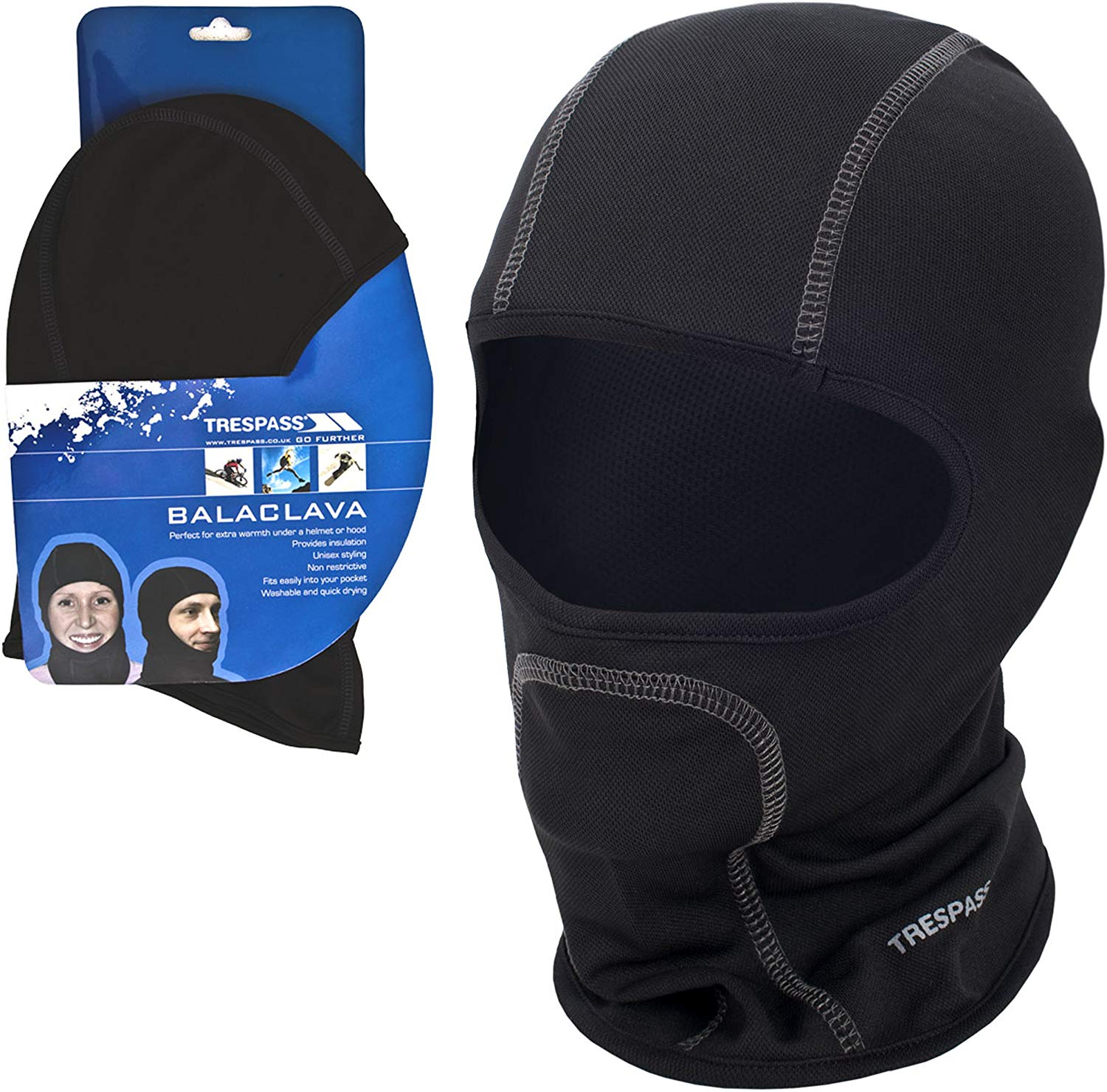 Trespass Unisex Moulder Balaclava, Black, One Size UK - Image 2