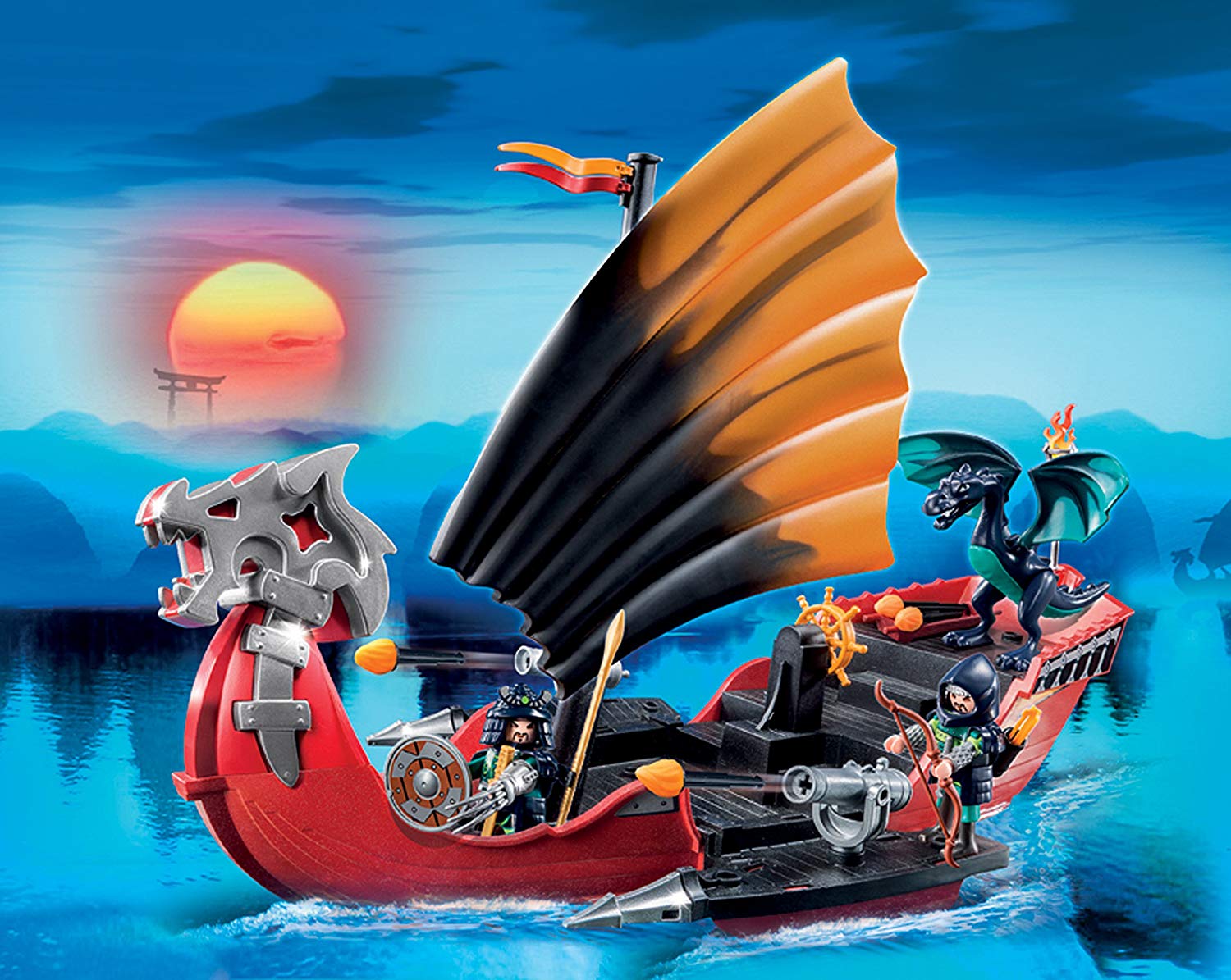 Playmobil 5481 Dragon Battle Ship, Fun Imaginative Role-Play, PlaySets Suitable for Children Ages 4+, Green - Image 4