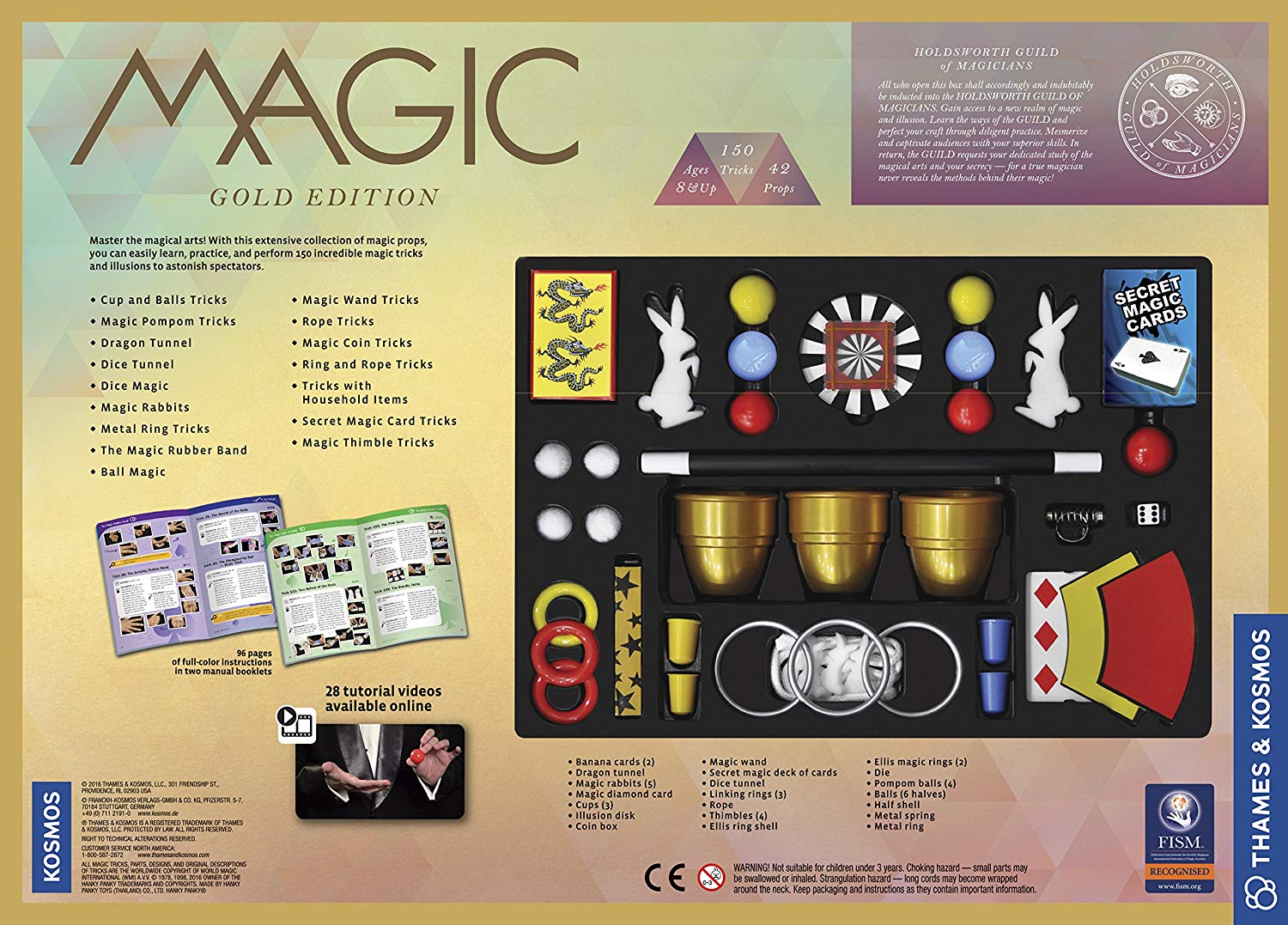 Thames & Kosmos Magic: Gold Edition, Kit to Learn 150 Magic Tricks, Contains 42 Magic Props, Magic Set for Adults and Kids Age 8+ - Image 3