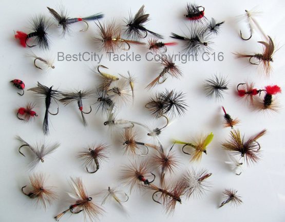 BestCity Fly Fishing Dries Selection DRY FLY FISHING FLIES Sizes 8-16 Pack of 40#8