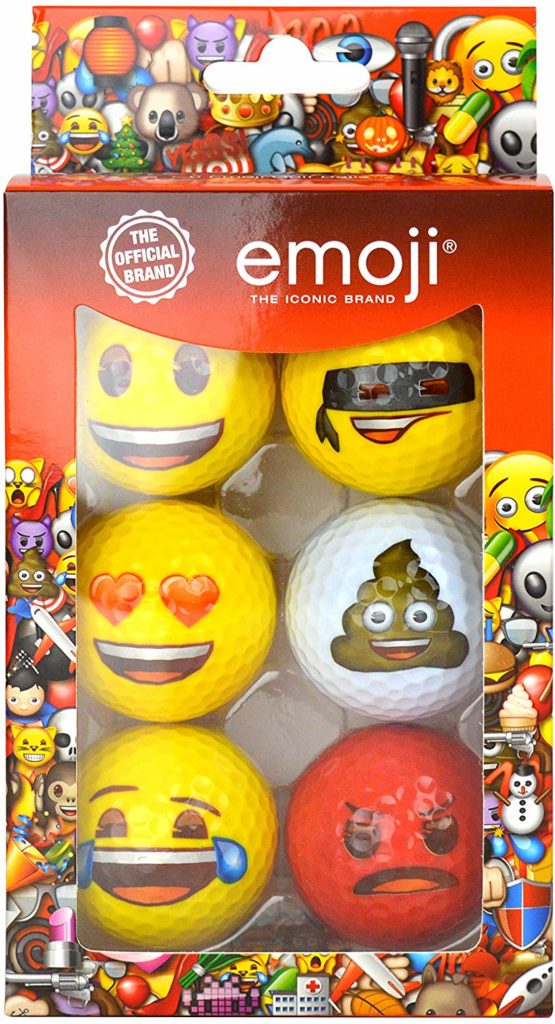 emoji Official Novelty Fun Golf Balls - 6 Pack - Choose Your
