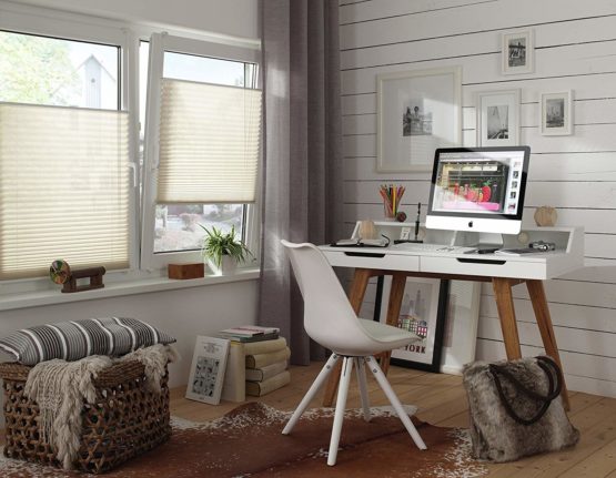 GARDINIA Pleated Blind for Clamping, Opaque Folding Blind, Mounting Kit Included, EASYFIX Pleated Blind with Two Operating Rails, Ivory, 40 x 130 cm (WxH) - Image 4