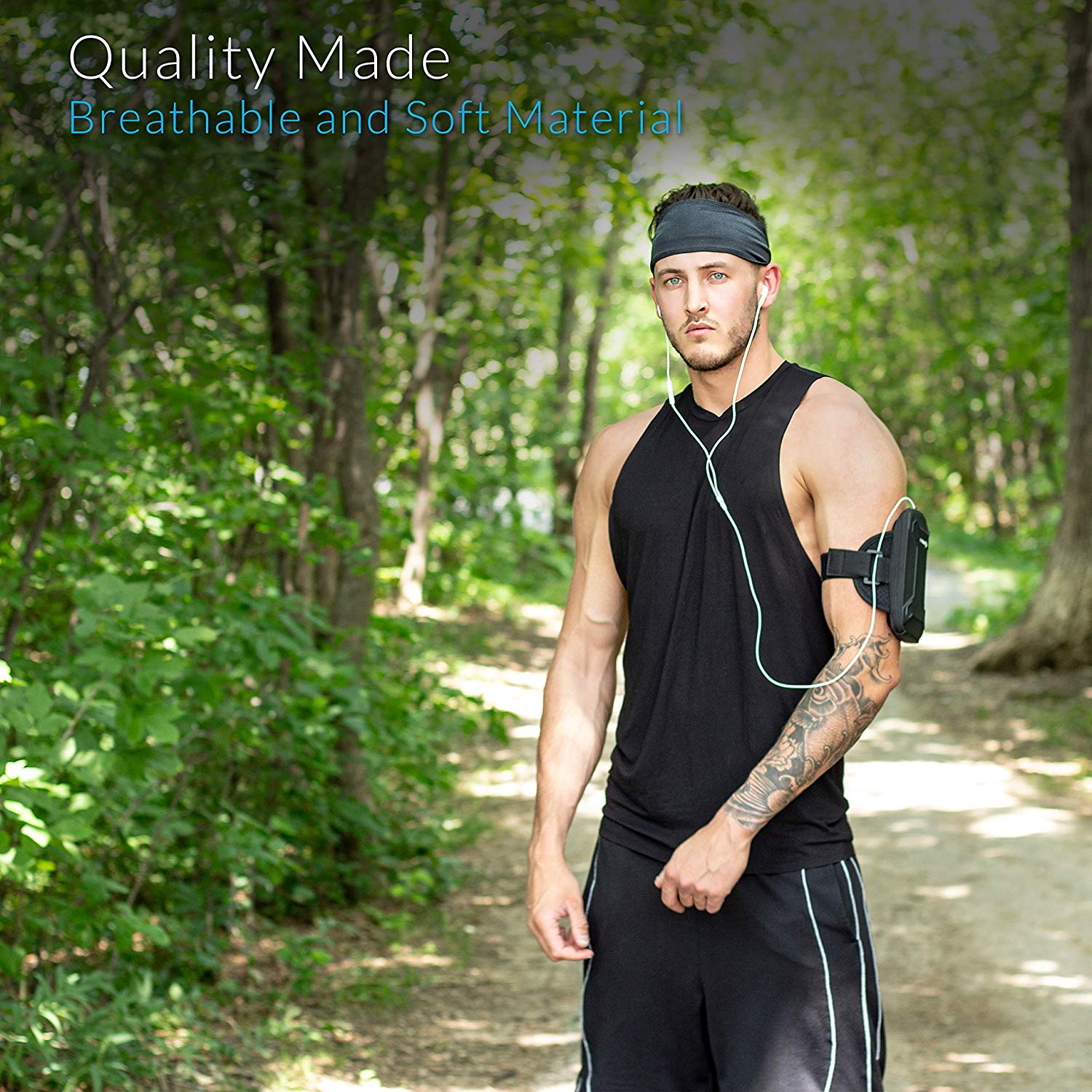 Running Headband: UNISEX Fitness & Sports Headbands Women & Men. Head Band Sweatband for Football Yoga - Image 2