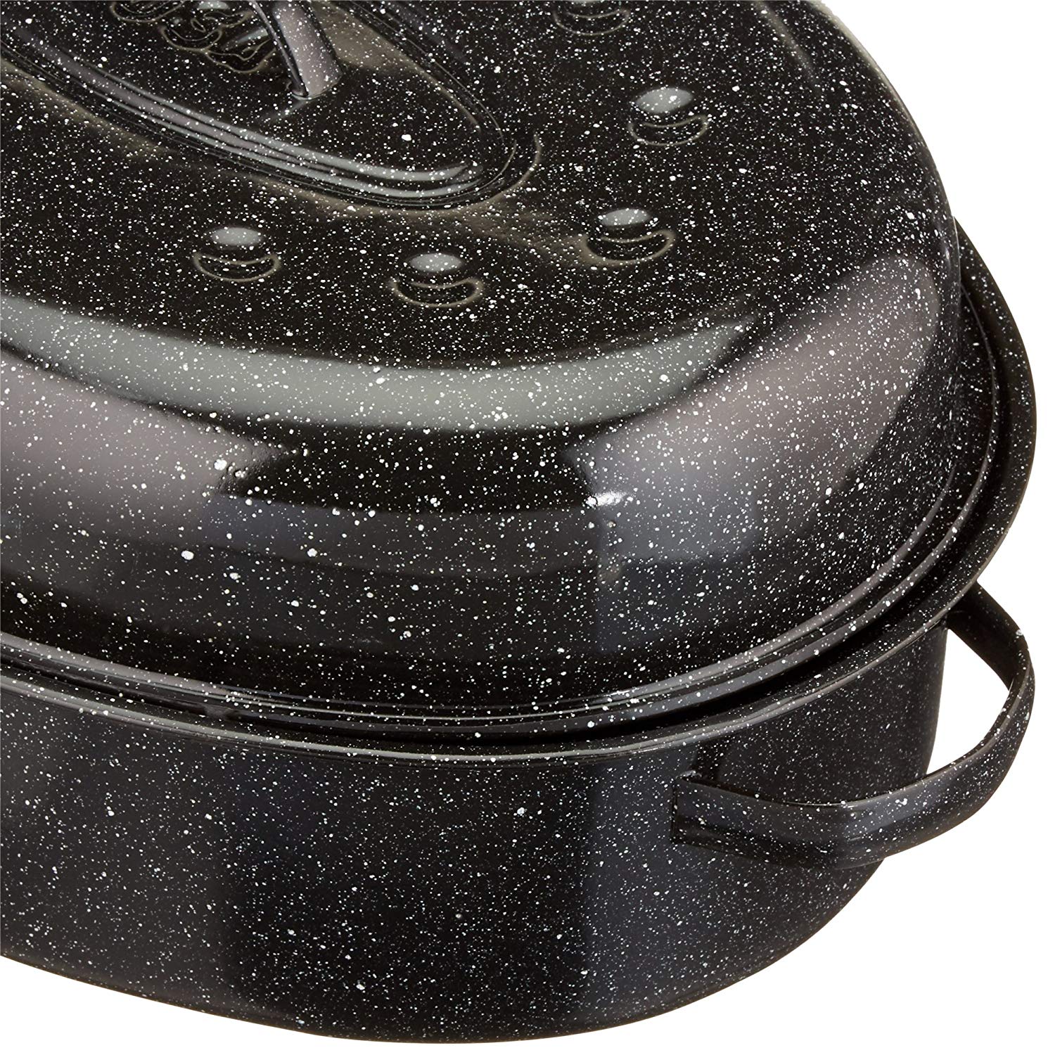 Covered Oval Roasters 0509, Black, 18 inches - Image 3