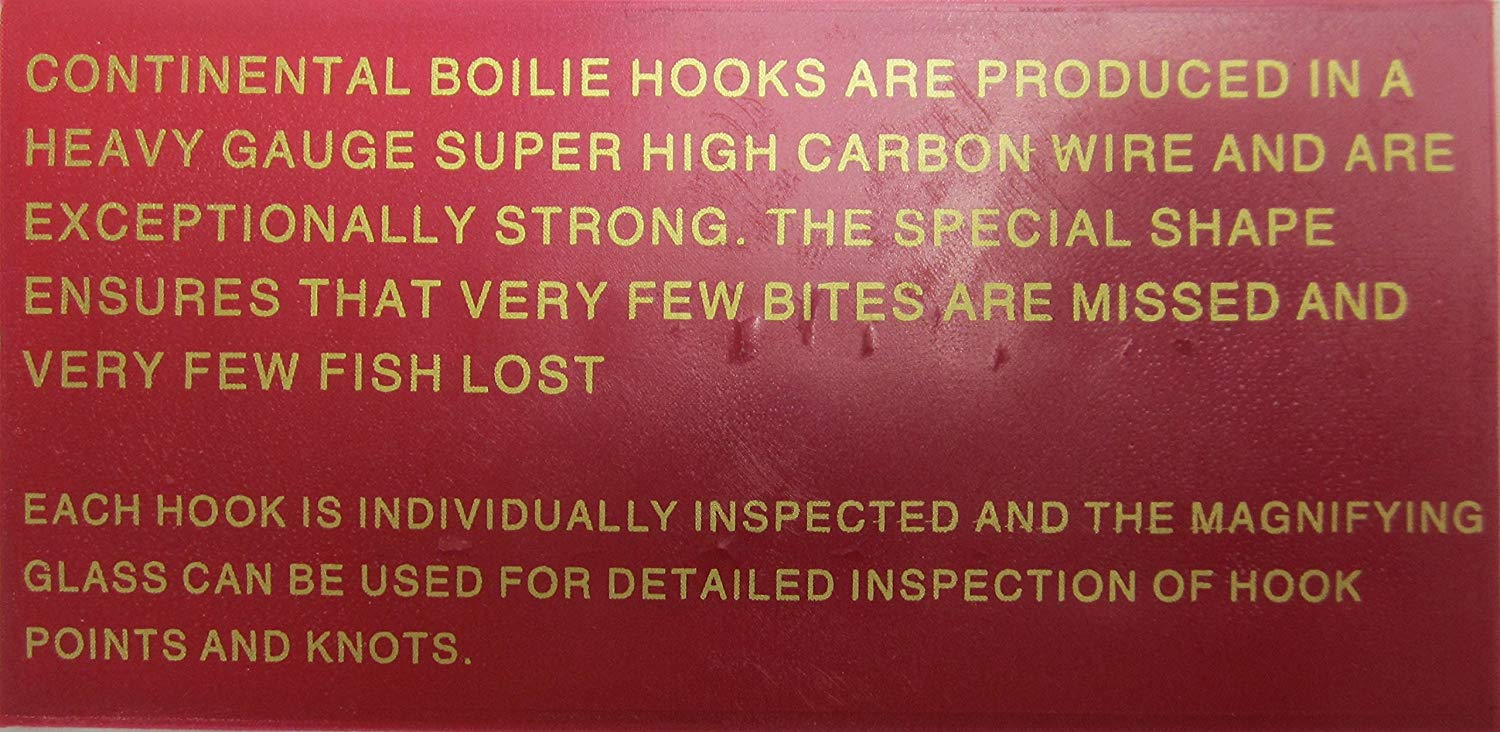 FTD Min 20 (2 cases of 10) DRENNAN CONTINENTAL BOILIE HOOKS (sizes 1