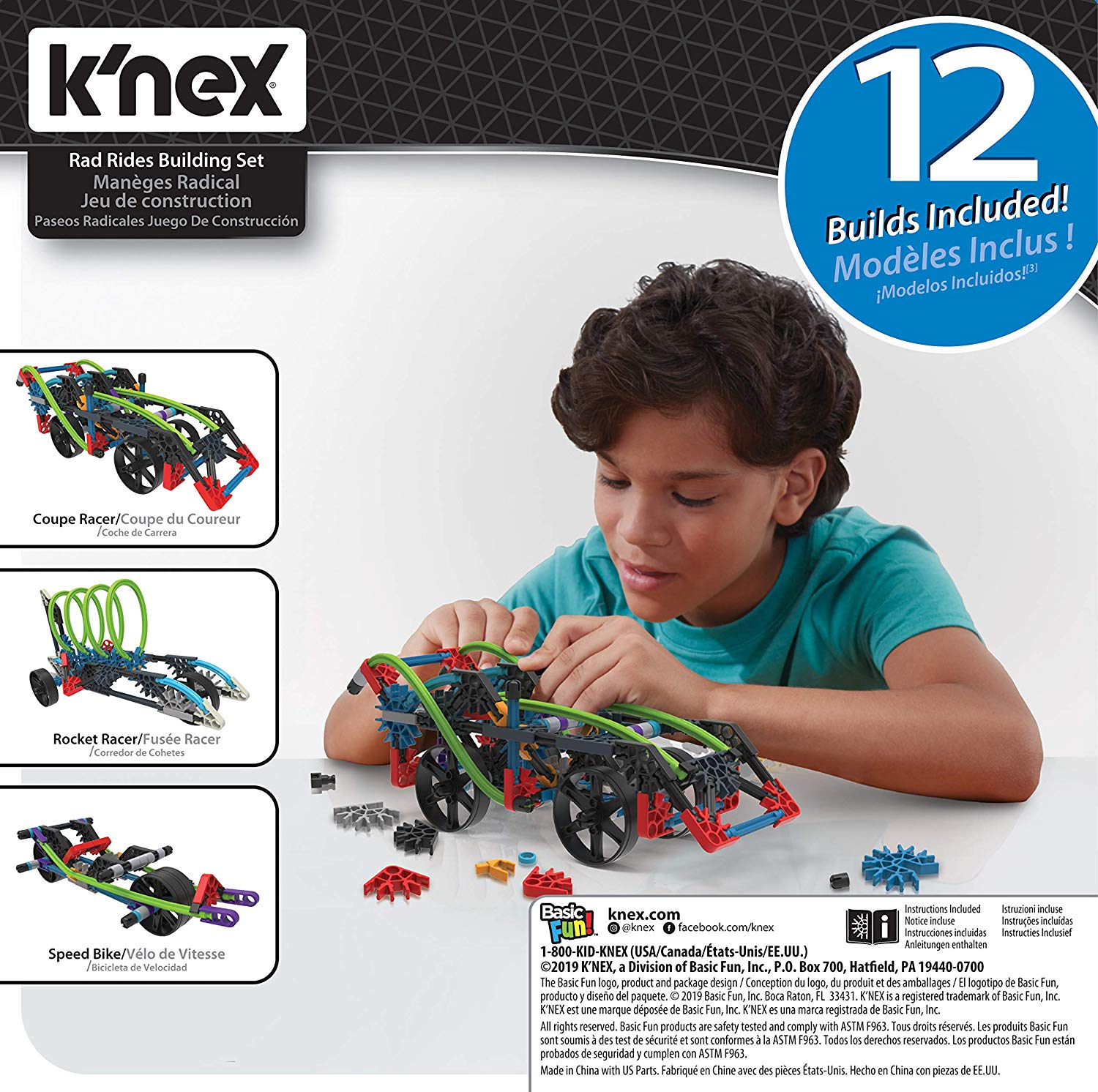 K'Nex 15214 Rad Rides Set-206 Parts-12 Models-Ages 7 and up-Creative Building Construction Toy, Multicolour - Amazon Vine - Image 2