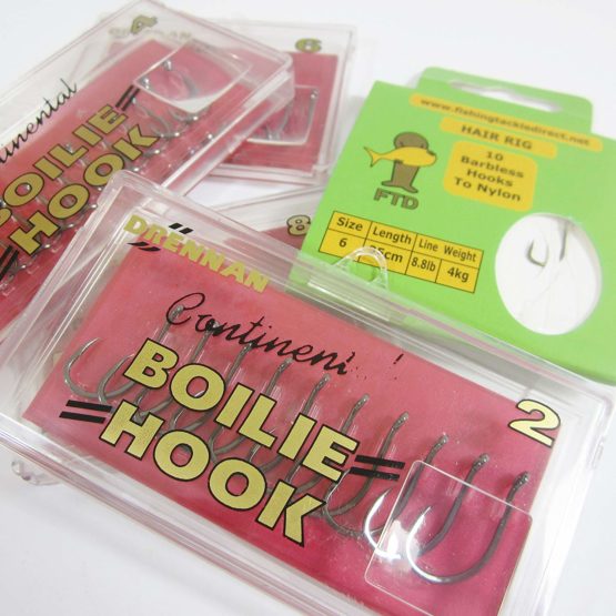 FTD Min 20 (2 cases of 10) DRENNAN CONTINENTAL BOILIE HOOKS (sizes 1