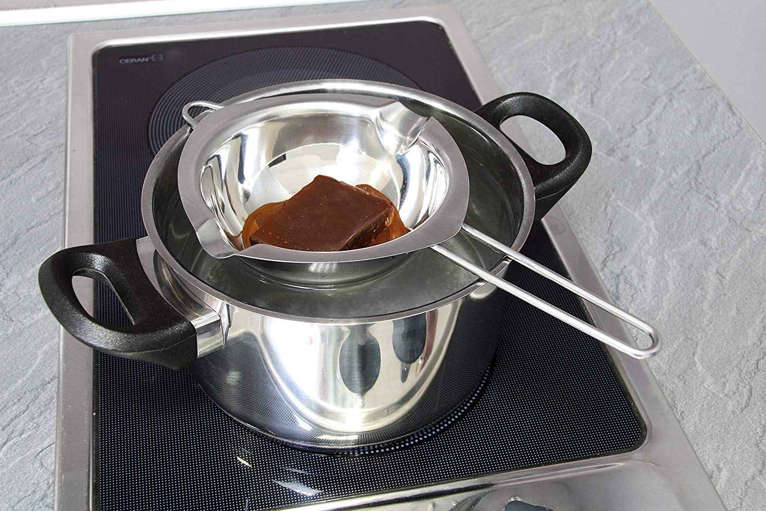 Fackelmann Bakeware Chocolate Melting Pot, Silver - Image 2