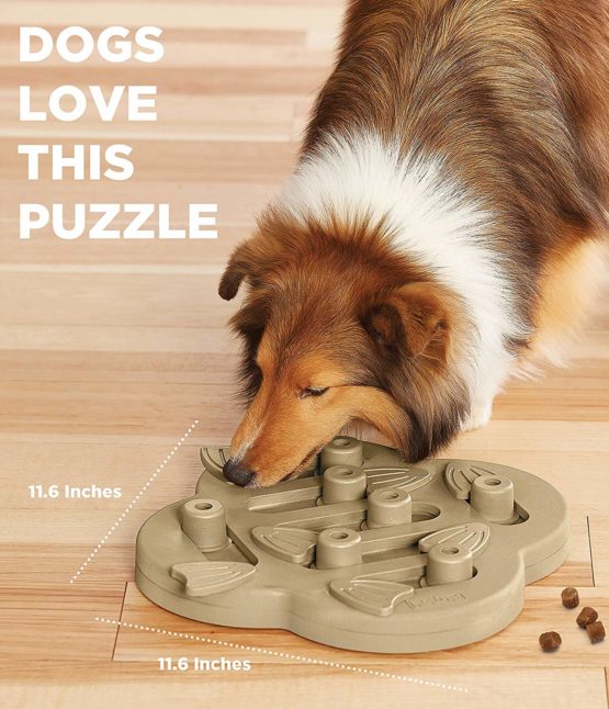 Nina Ottosson by Outward Hound Dog Hide N' Slide Tan Interactive Treat Puzzle Dog Toy - Image 4