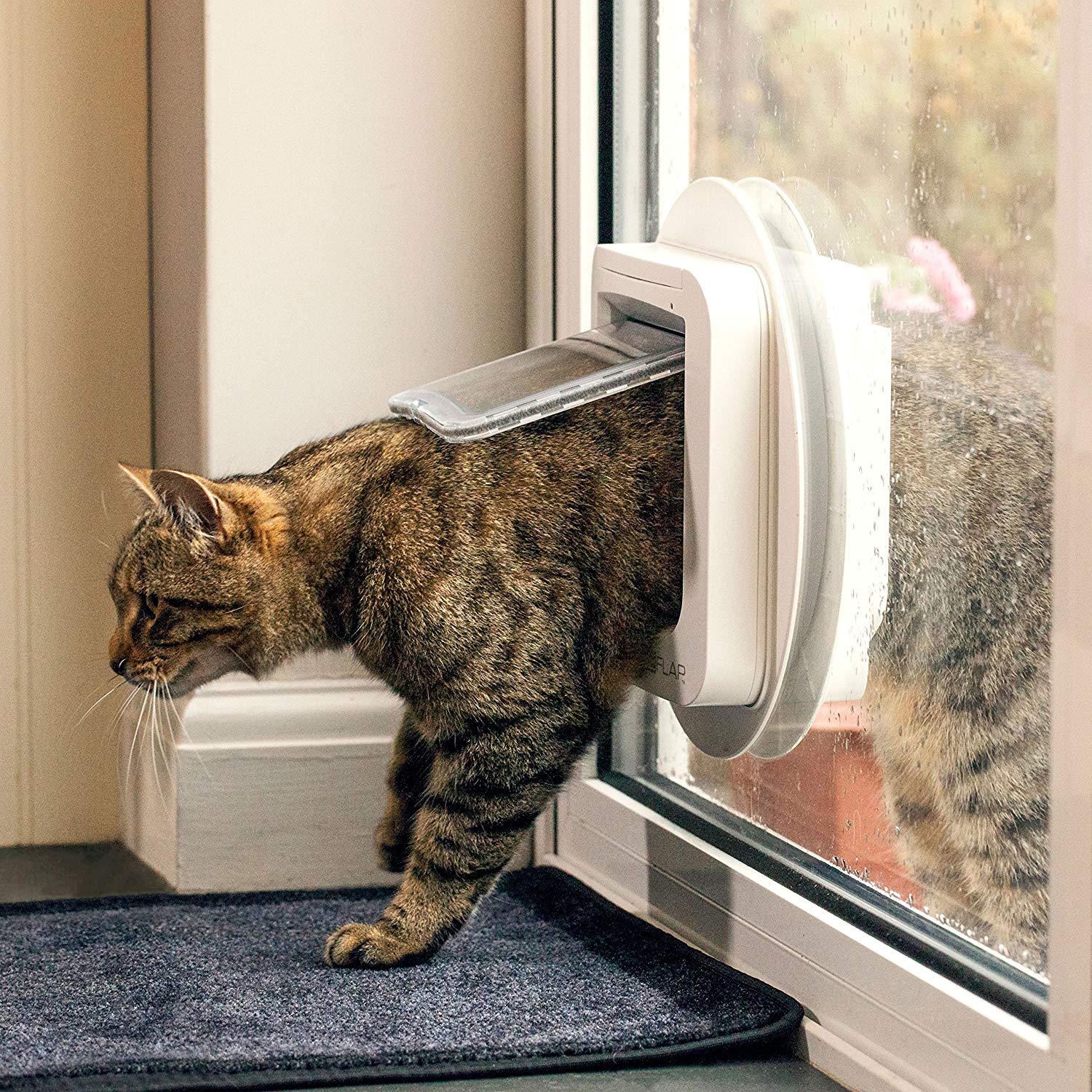 Sure Petcare SureFlap Microchip Cat Flap, RFID Collar Tags, Microchip Compatible, Install in Doors, Windows, Brown - Image 4