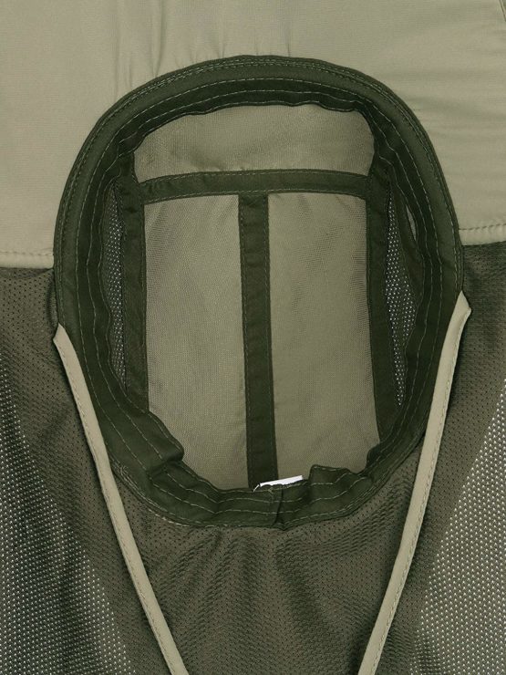 WANYING Unisex Outdoor Activities UV Protecting Sun Caps with Neck Flap 12cm Large Brim - Image 4